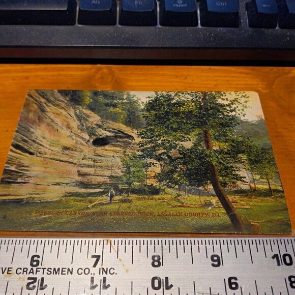 Vintage Other - Starved Rock IL-Illinois, Fishburn Canyon, Rock Formation 1911 Vintage Postcard